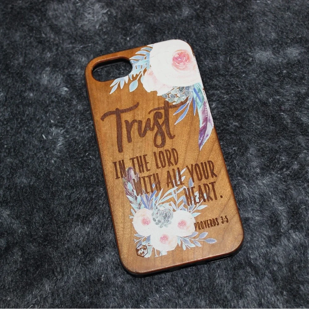 Wood with Flowers/Greenery Phone Case for iPhone6/7/8/SE